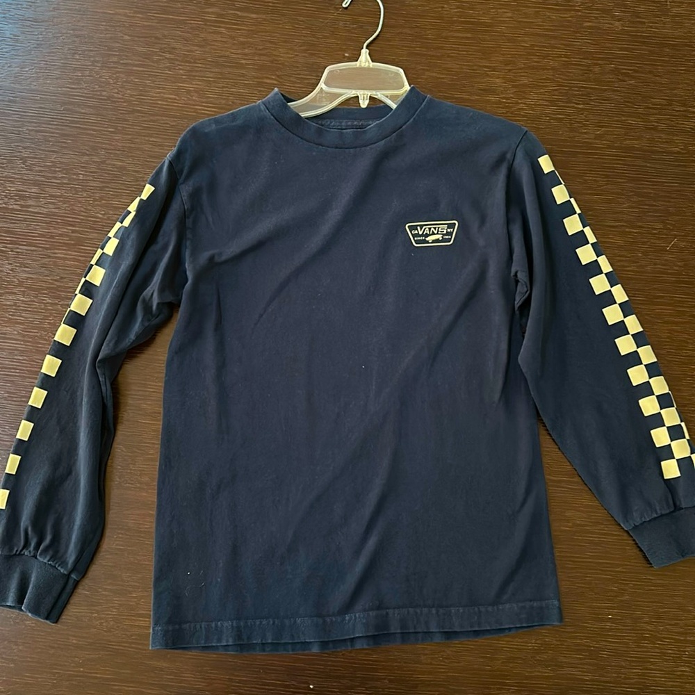Blue checkered long sleeve